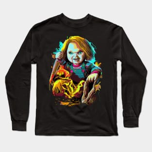 Fasbytes Horror Slash Neon Long Sleeve T-Shirt